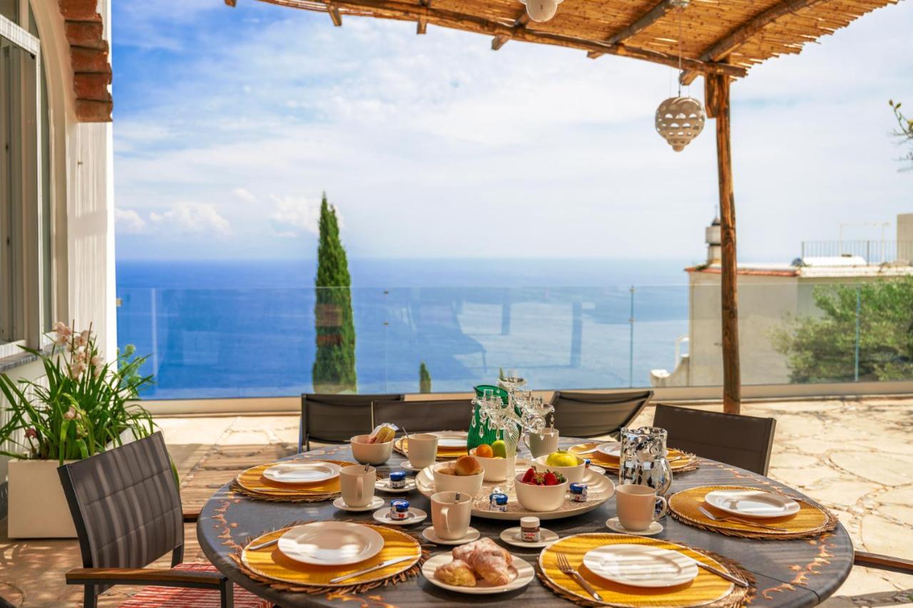 Villa Mimina - Exclusive Villa With Garden, Jacuzzi And Sea View Praiano Extérieur photo