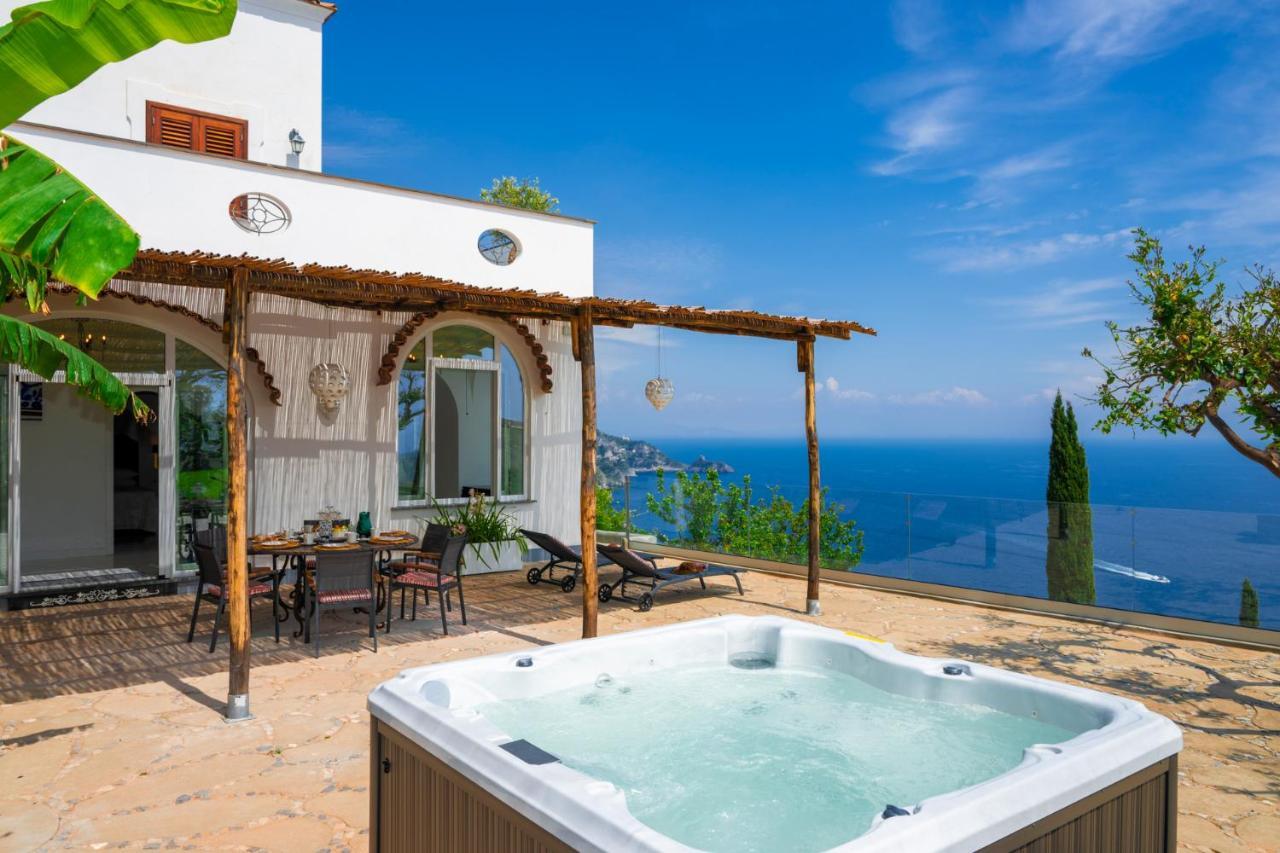 Villa Mimina - Exclusive Villa With Garden, Jacuzzi And Sea View Praiano Extérieur photo